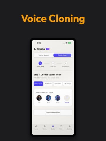 Fish Audio: AI Voice Clone tts iPad screenshot 3