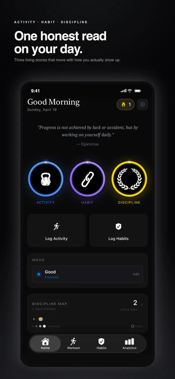 Screenshot #1 pour Forge - Discipline Tracker