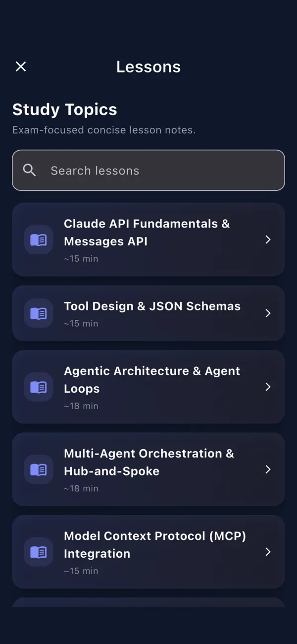 Screenshot #2 pour Claude Code Architect Exam