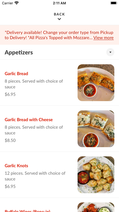 Celestino's NY Pizza & Pasta iPhone screenshot 3 - Food & Drink app