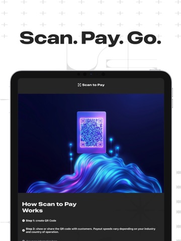 Scan to Pay · QR Code Payments iPad screenshot
