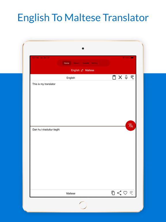 English To Maltese Translation iPad screenshot
