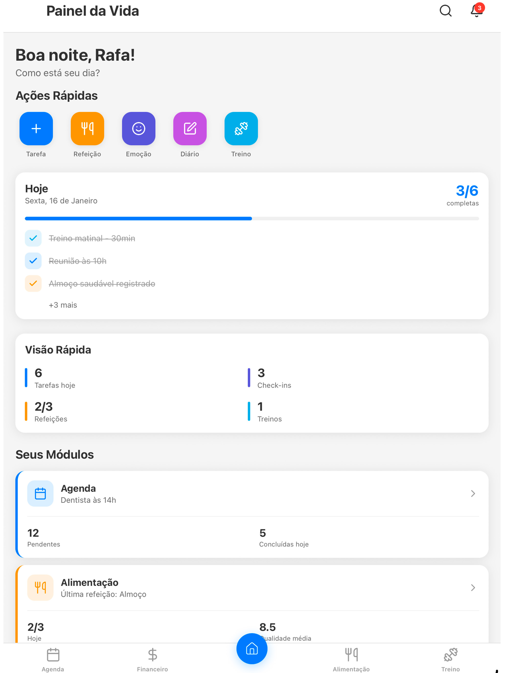 Painel da Vida App