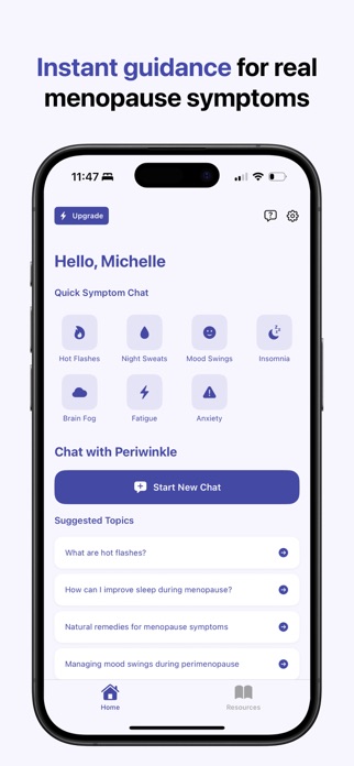 Periwinkle: AI for Menopause Screenshot 1 of 5