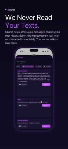 Kinship:TextingAI+SocialCoach iPhone screenshot