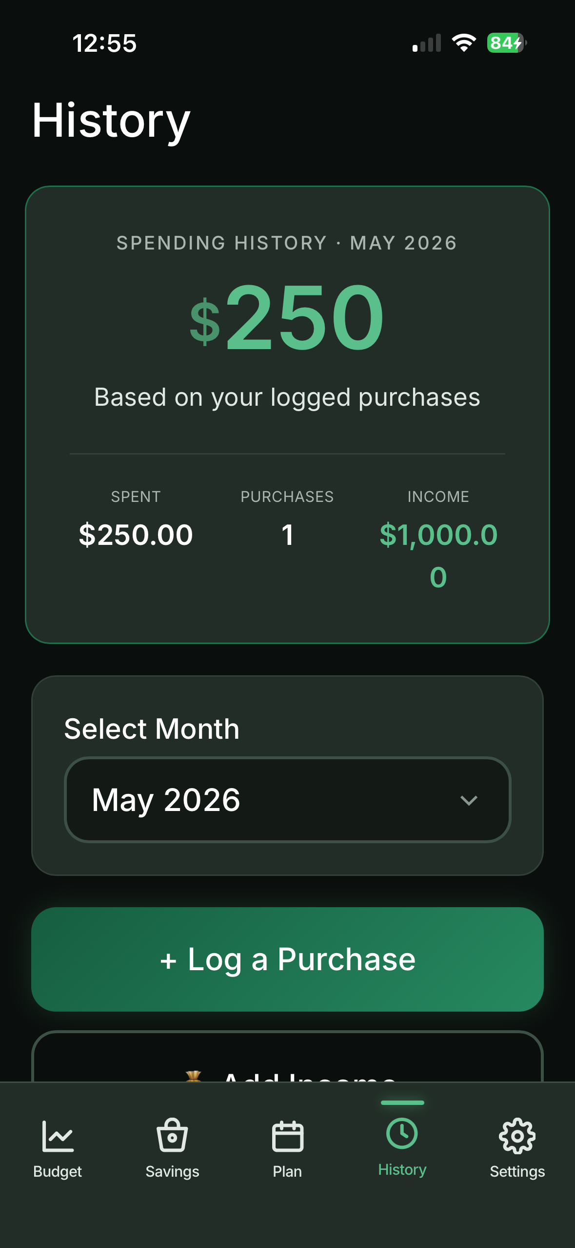 MoneyLeft: Safe to Spend