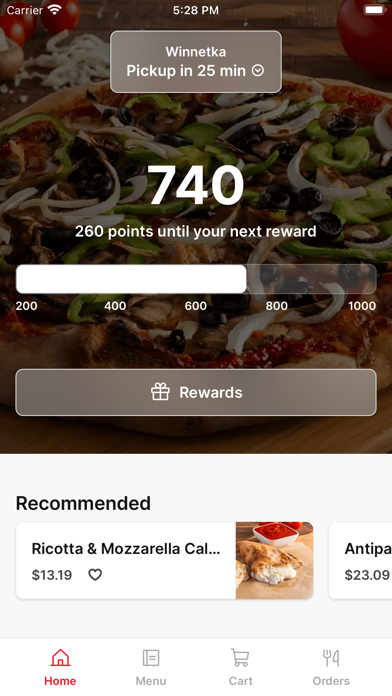 Ameci Pizza & Pasta iPhone screenshot 1 - Food & Drink app