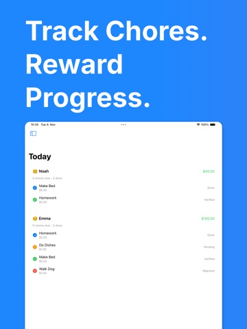 Chores and Allowance - EarnUp iPad screenshot
