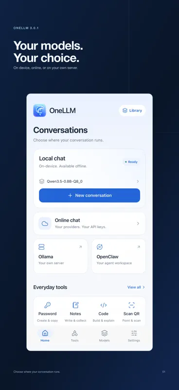 OneLLM: Offline AI & LLM Chat screenshot 1 of 8