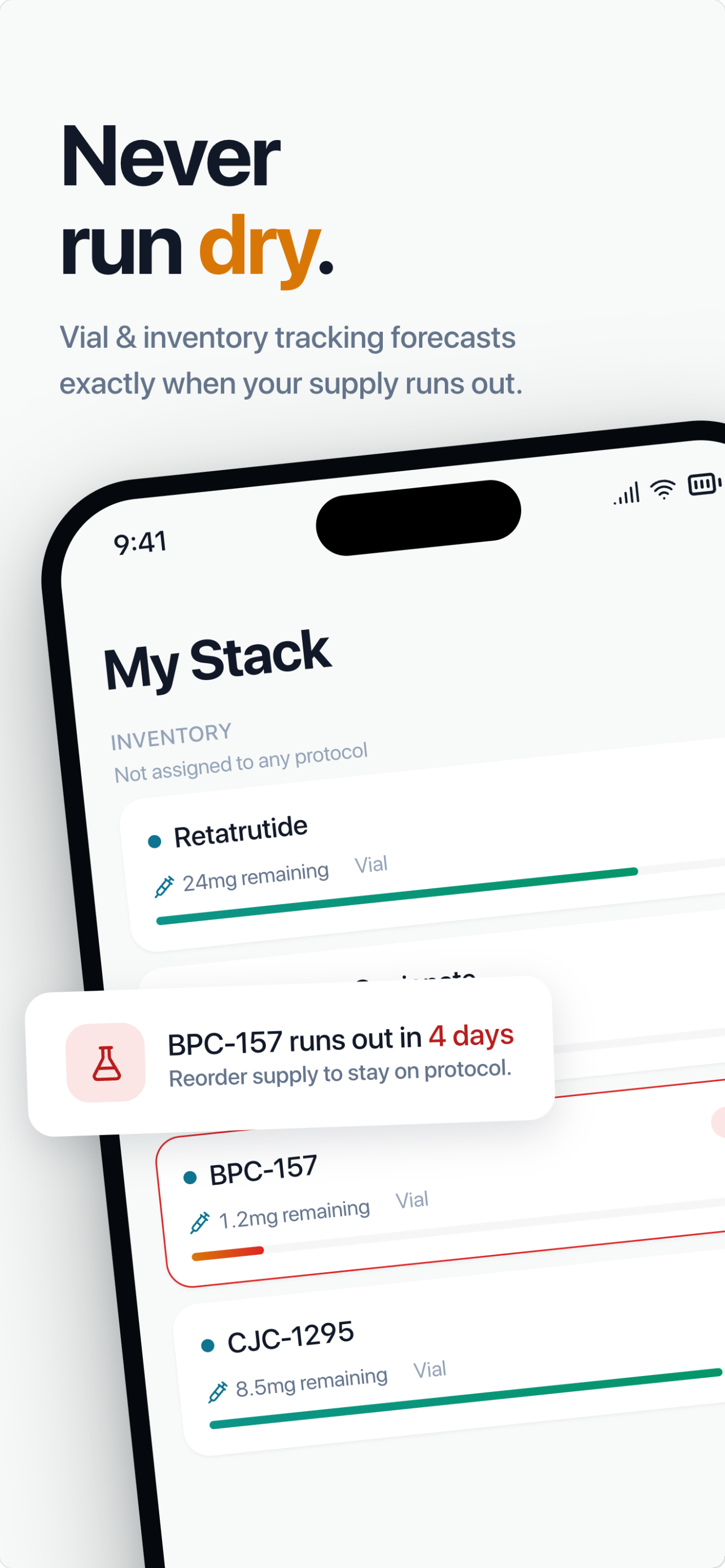StackTrackr: Peptide Tracker screenshot 8