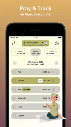 Prayer Times & Athan Qibla App iPhone image 1