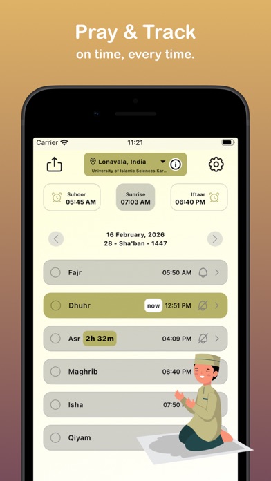 Prayer Times & Athan Qibla App screenshot