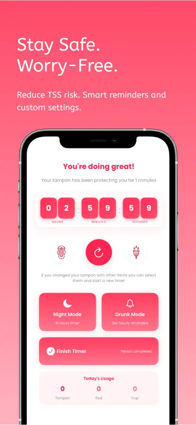 Tampon Timer - Period Tracker screenshot 1