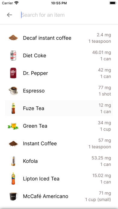 Caffeine Clock Screenshot