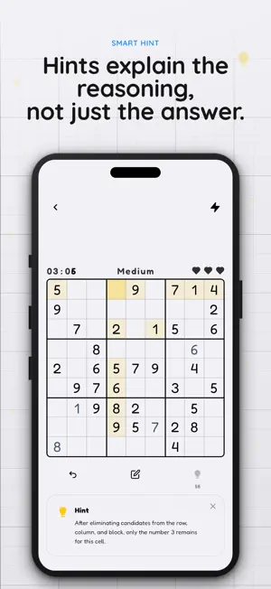 Sudoku: Hints & Number Logic screenshot 1