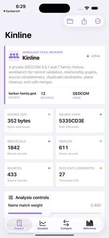Kinline: GEDCOM Studio Screenshot 1 of 3
