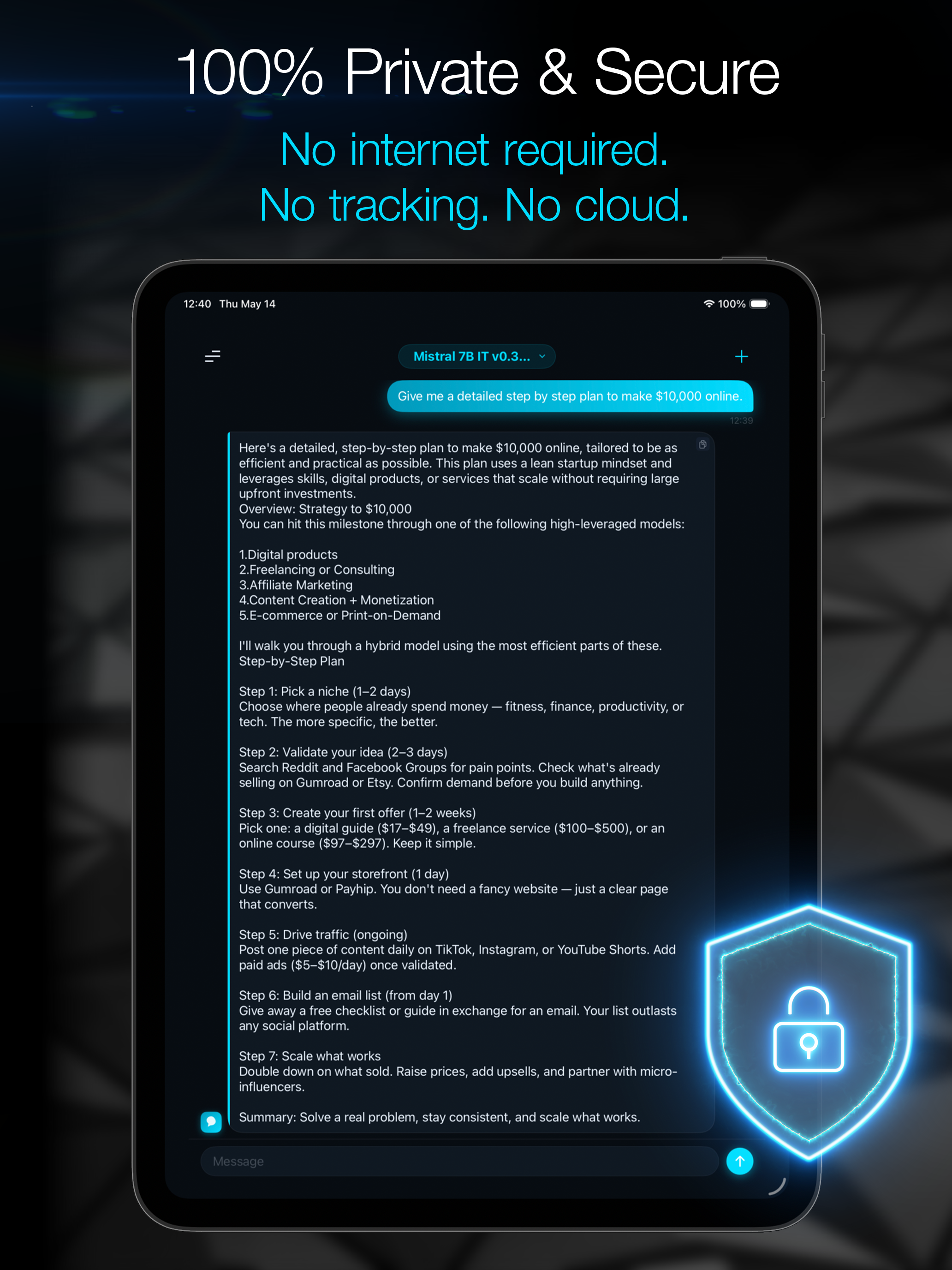 Local LLM: Private Secure Chat
