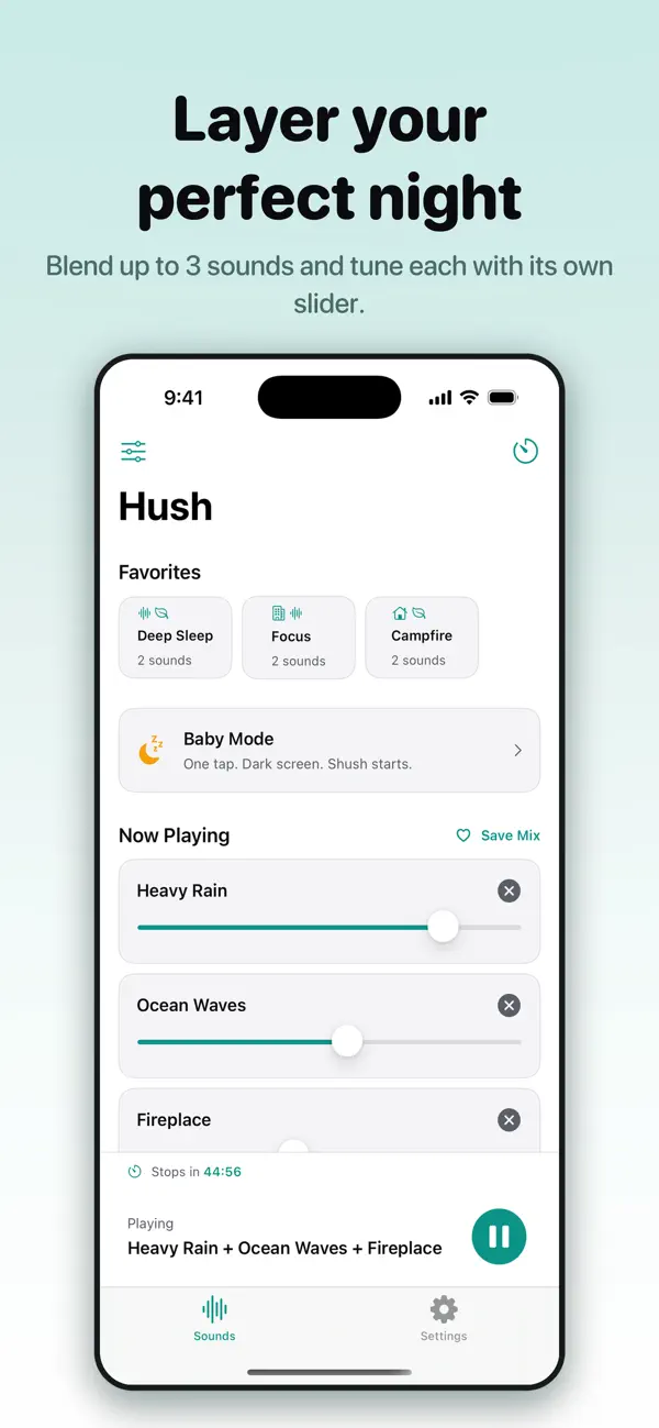 Screenshot #2 pour Hush: Sleep Sounds & Calm