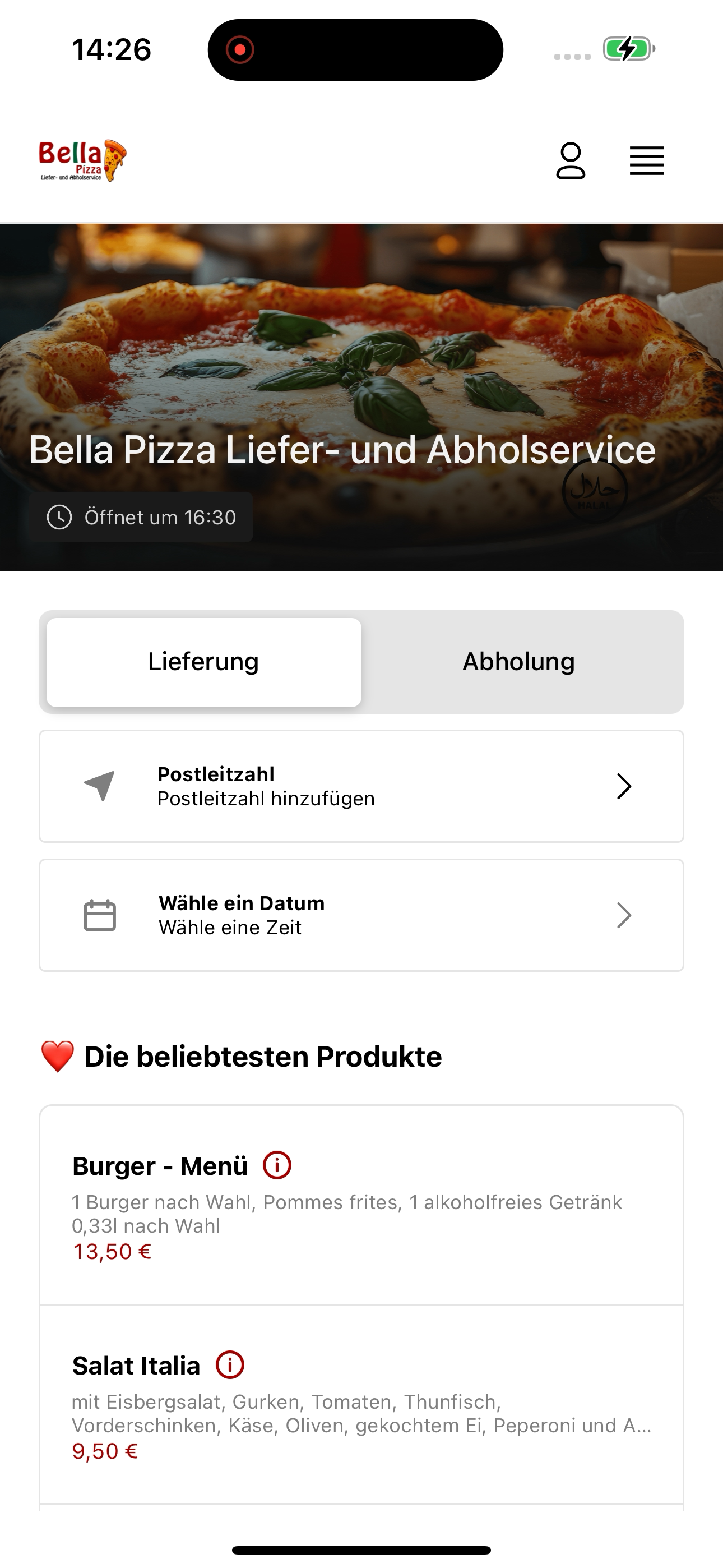 Bella Pizza Liefer screenshot 3