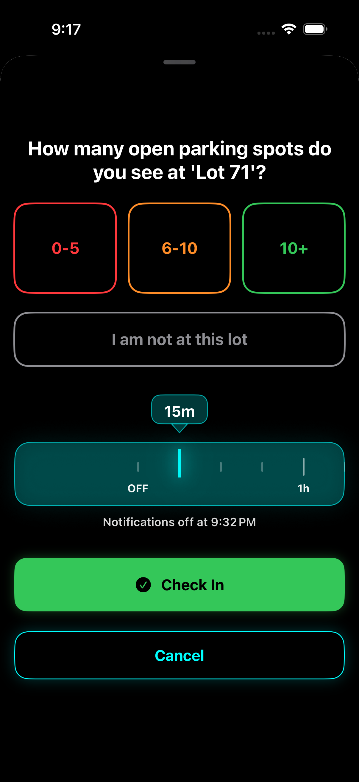 ParkNarc: Parking Alerts