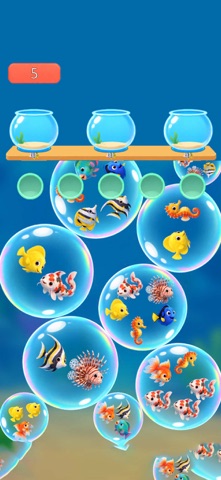 Fish Sort Bubble jam Puzzle iPhone screenshot