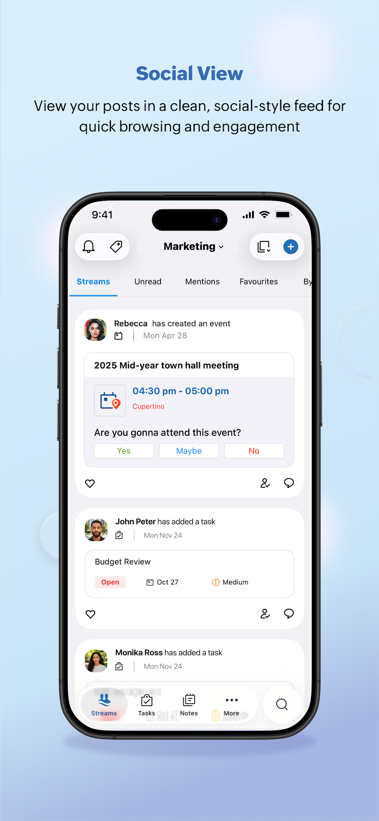 Streams - for Zoho Mail