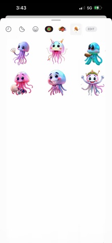 摇晃海蜇贴纸 screenshot