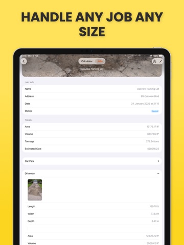 Asphalt Paving Calculator iPad screenshot