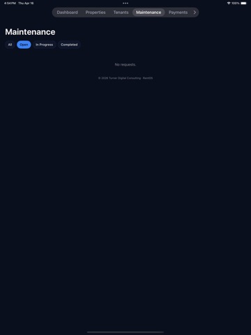 RentOS - AI Property Manager iPad screenshot