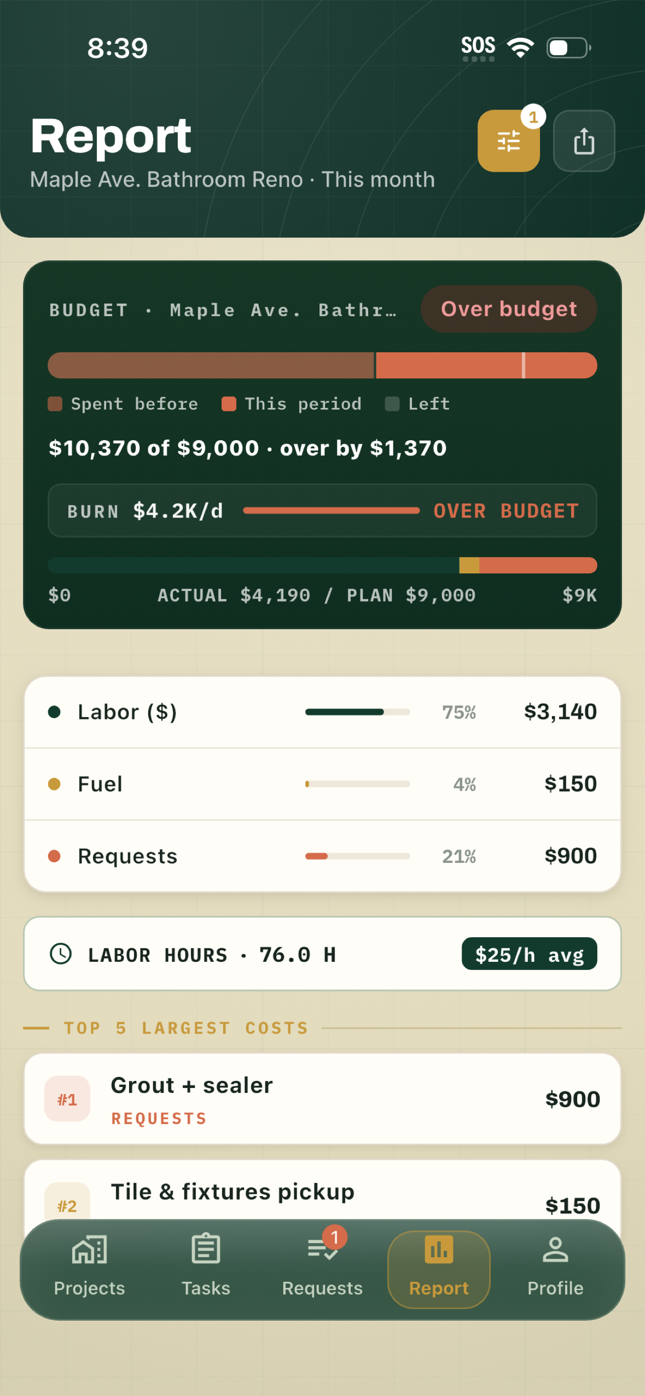 Stroyka: Job Costing & Crew screenshot 5