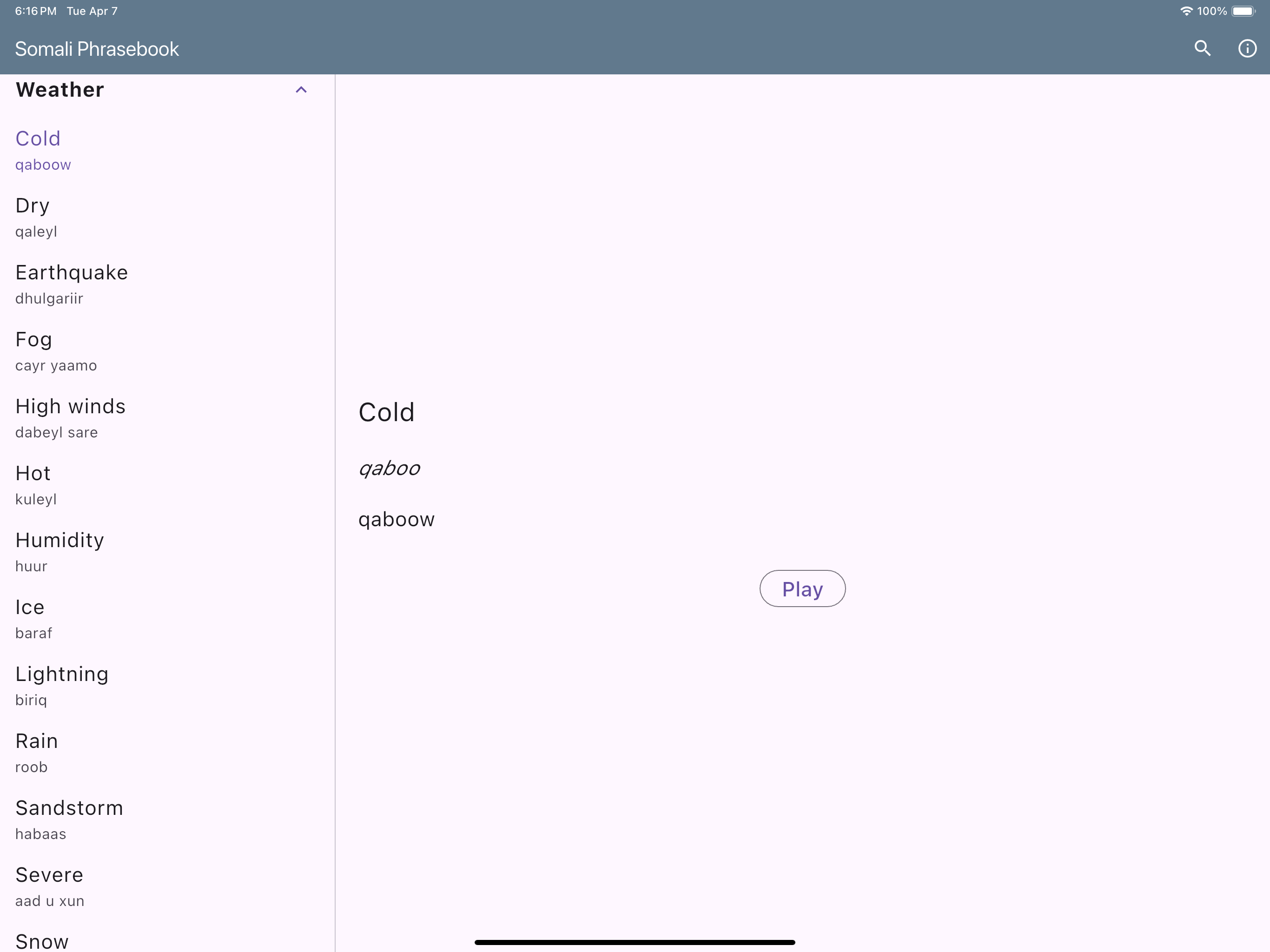 Somali Phrasebook screenshot 16