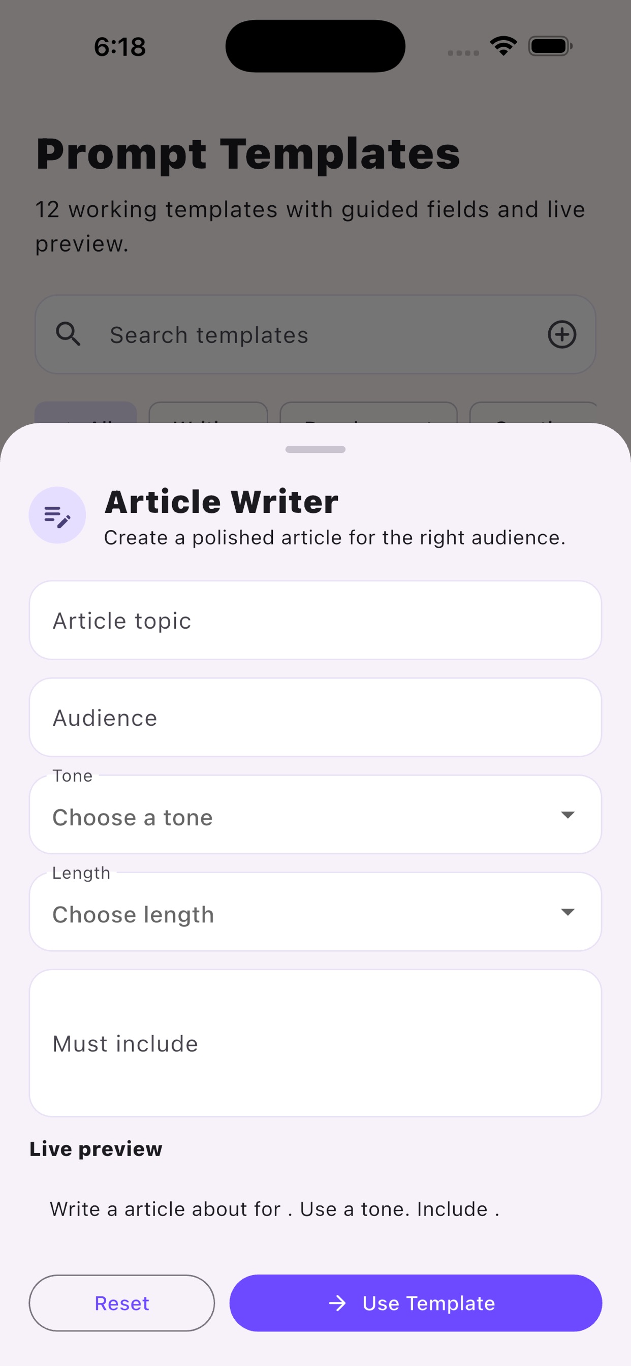 Screenshot 3 of A Prompts