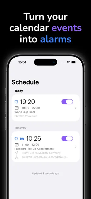 SyncWake: Calendar Alarm Clock screenshot 1