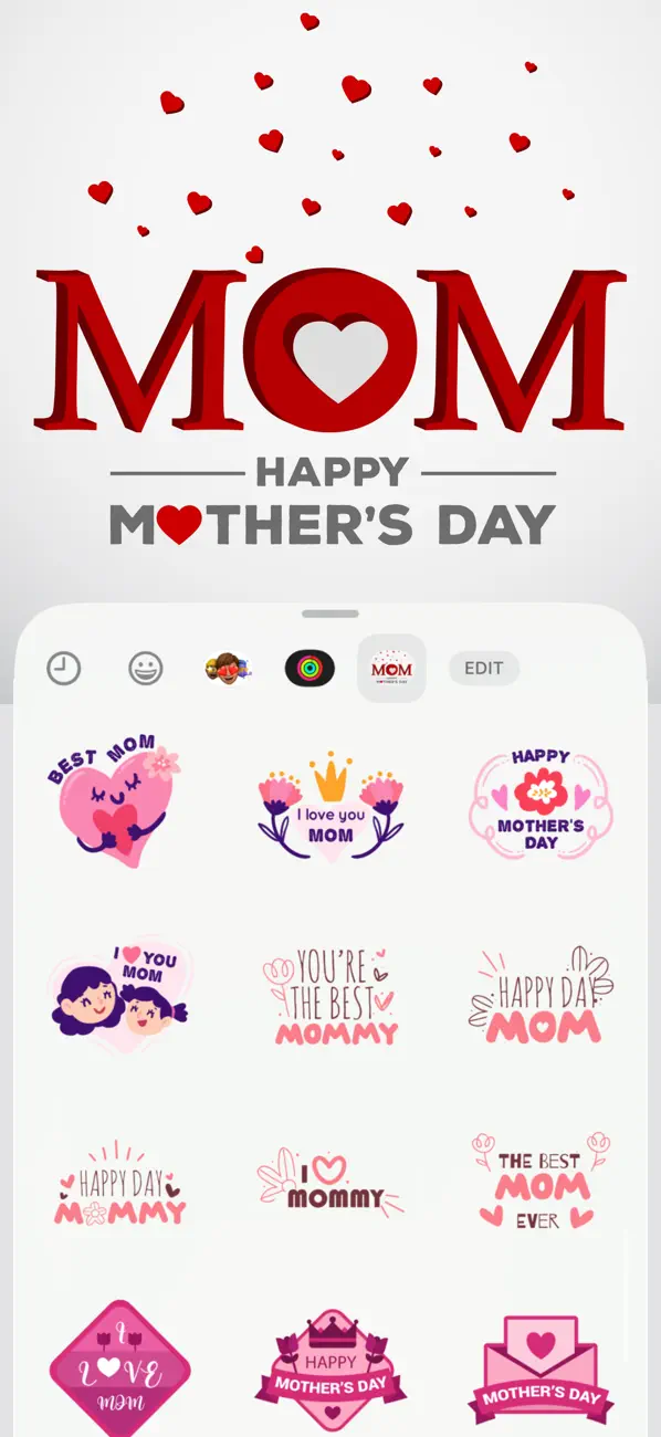 Screenshot #1 pour Mother's Day Stickers!