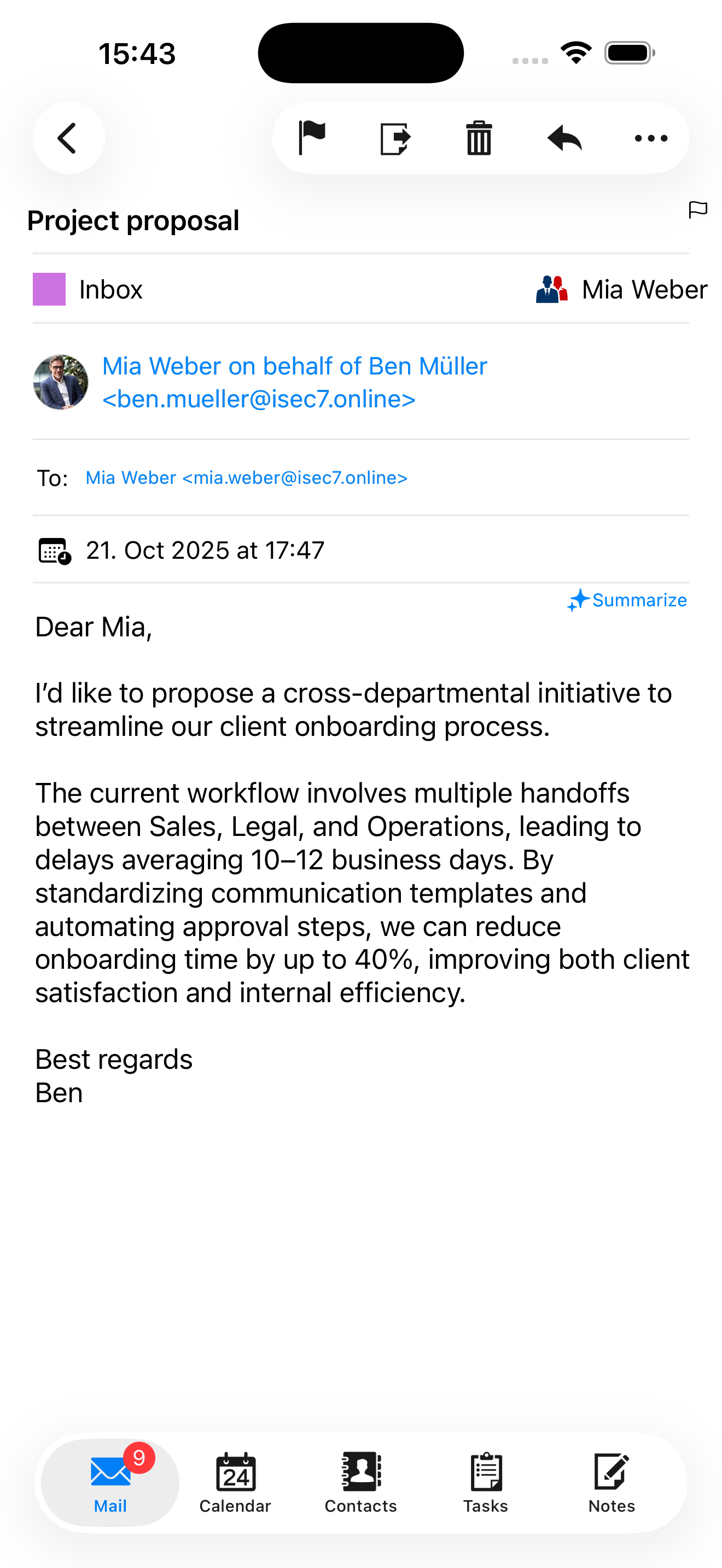 ISEC7 MAIL for BlackBerry screenshot 3