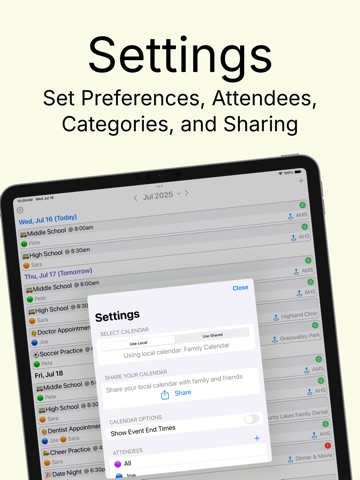 Super-Simple Calendar iPad screenshot
