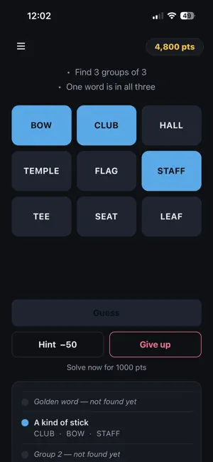 Three by Three Category Puzzle screenshot 1