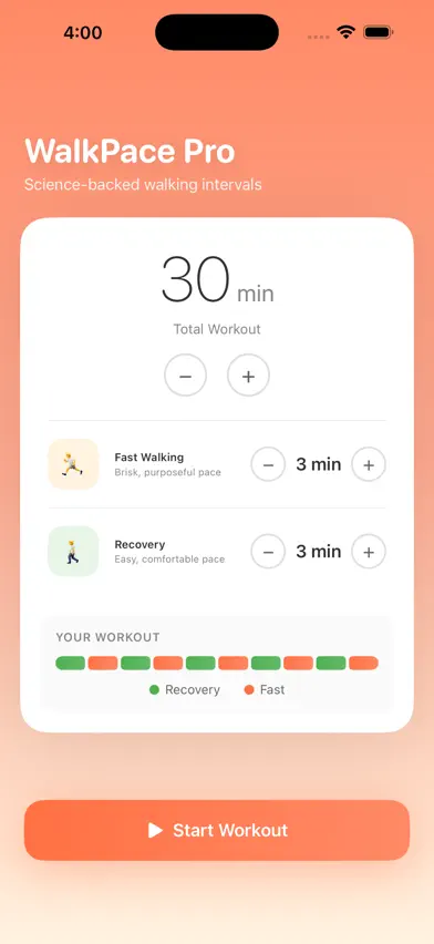 WalkPace Pro screenshot 1
