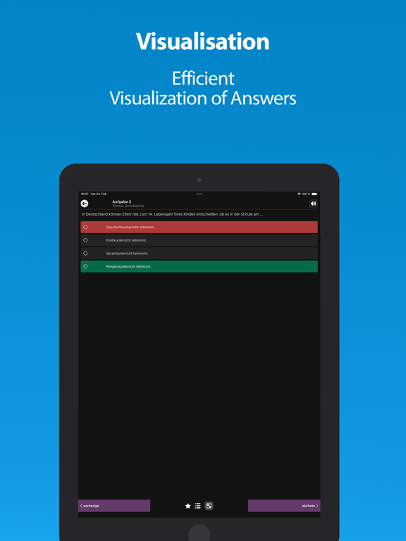 Leben in Deutschland 310Fragen iPad screenshot 7 - Education app