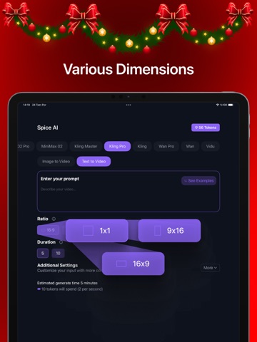 Spice: AI Video Maker & More iPad screenshot