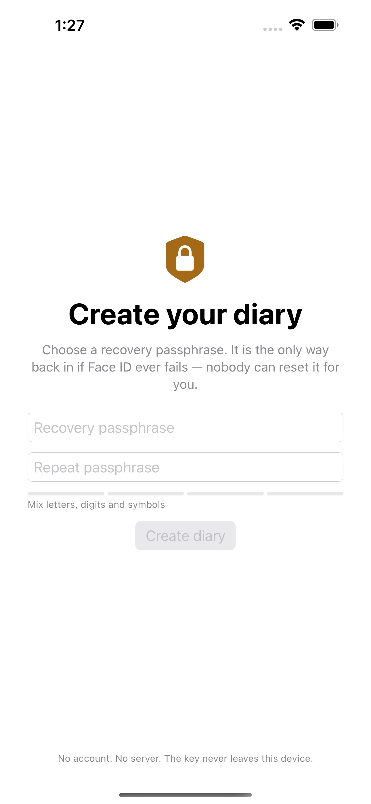 Screenshot 1 of Secret Diary - Locked Journal