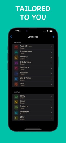 Kiki - Money Expense Tracker iPhone screenshot