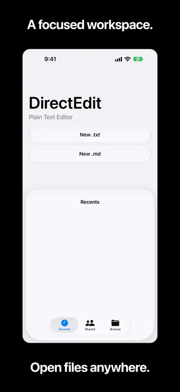 DirectEdit: Plain Text Editor screenshot 1 of 6