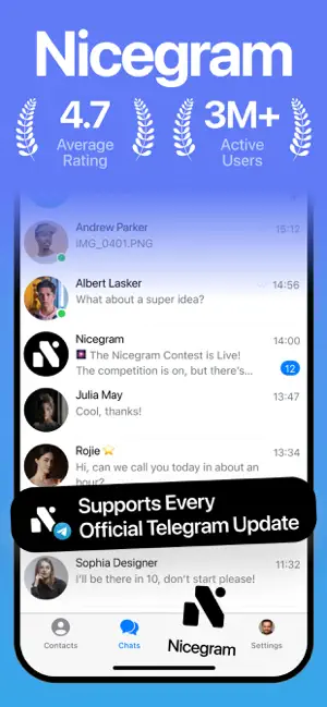 Nicegram: AI x Dual Telegram iPhone screenshot 1