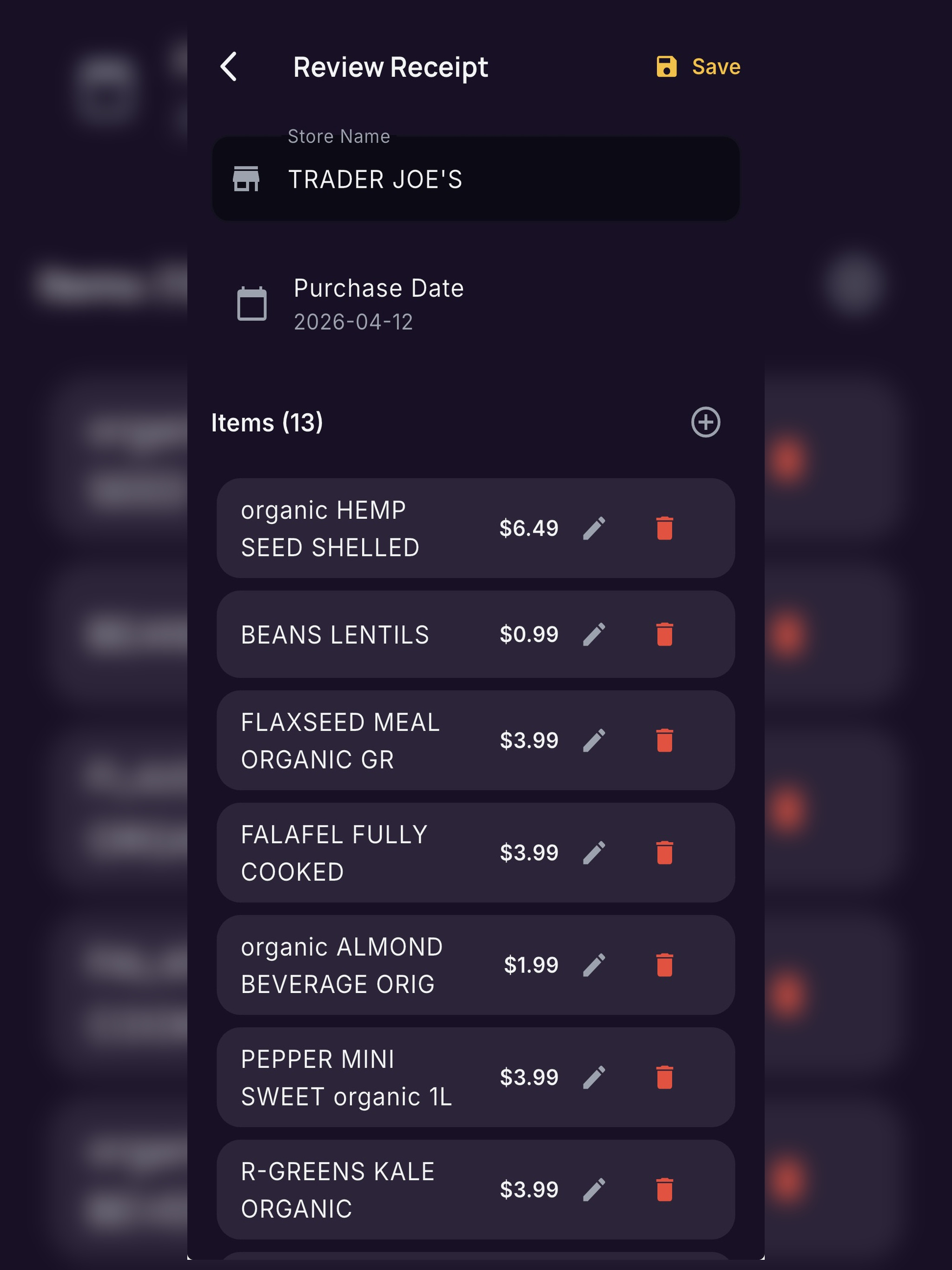 Shealthy: Receipt Scanner