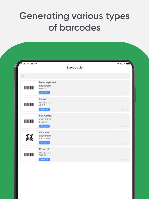 Barcode Generator & Scanner