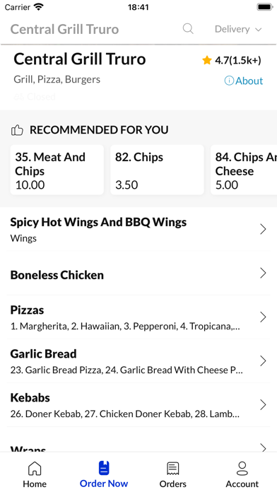 Central Grill Truro Screenshot