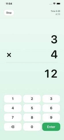 Multiplication Facts Practice screenshot