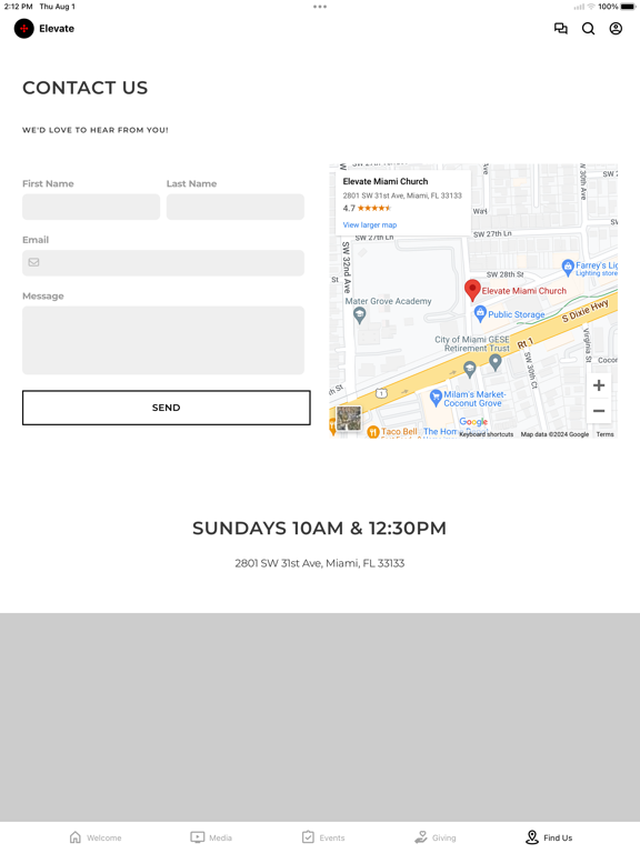 Elevate Miami Church iPad screenshot 4 - Education app