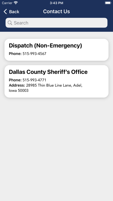 Dallas County Sheriff IA Screenshot